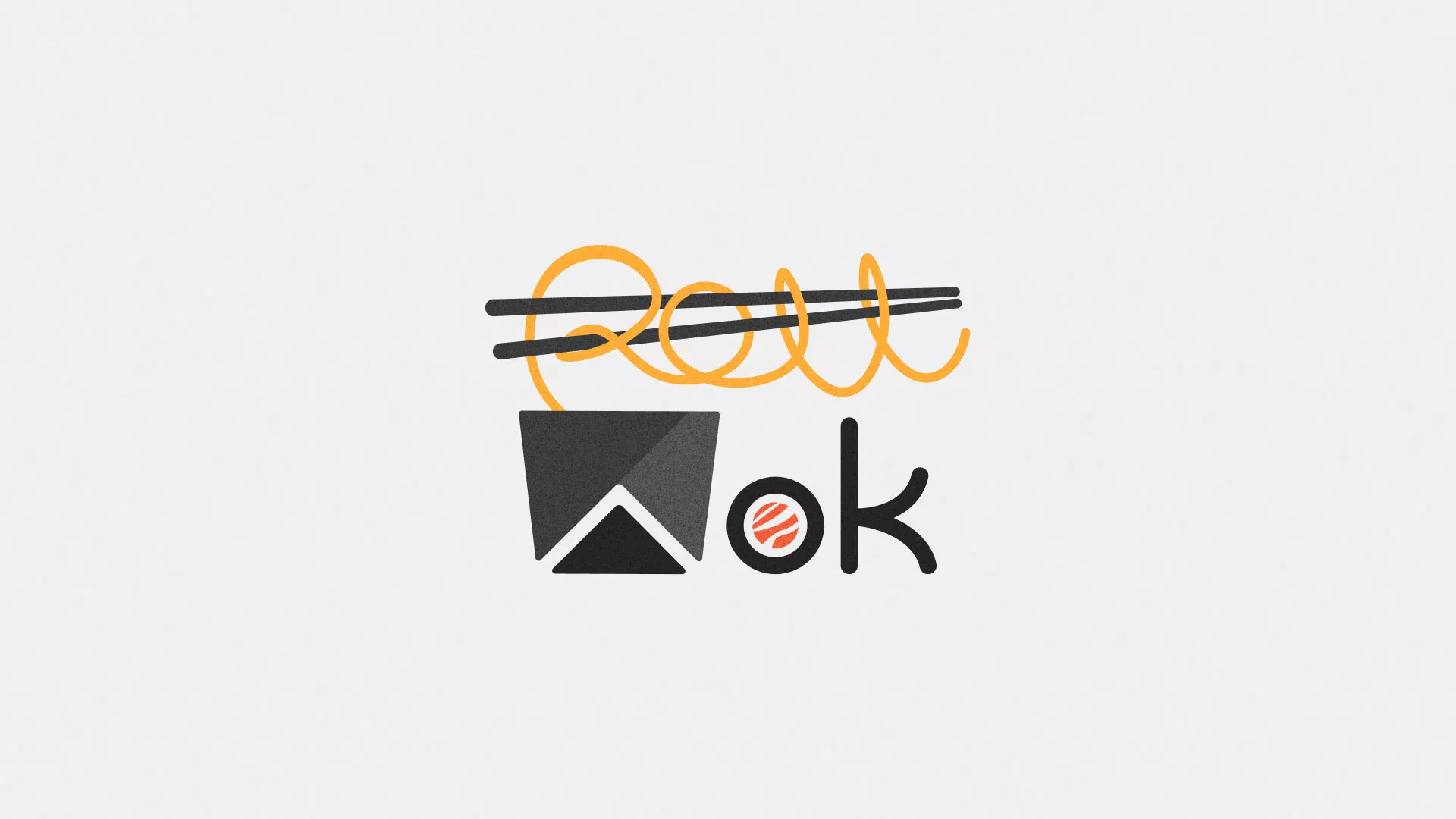 Разработка логотипа суши-бара «Roll Wok Club» в Саранске